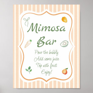 Farmers Market Bridal Shower Mimosa Bar Poster