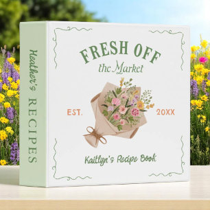 Farmer's Market Bridal Shower Personalized Recipe Binder