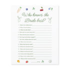 Farmers Market Bridal Shower Who Knows Bride Best
