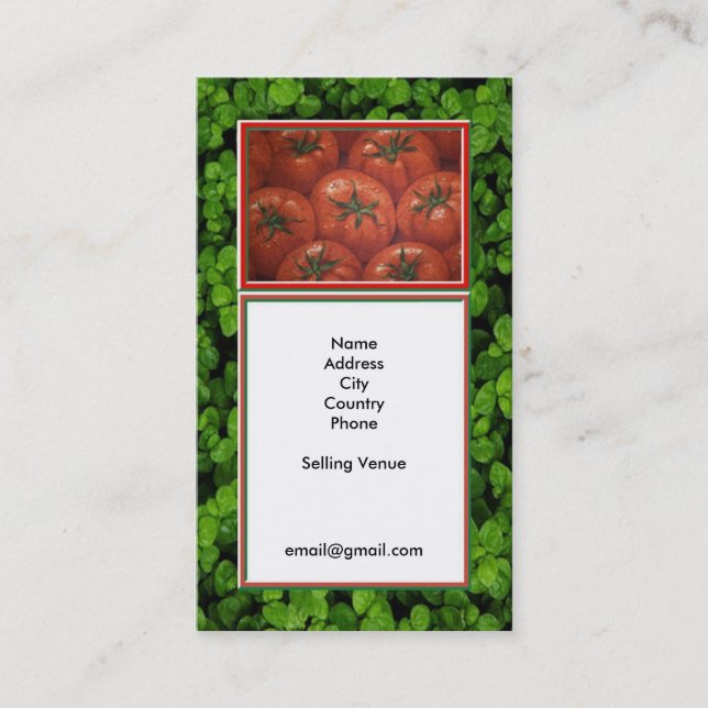 Farmers Market Business Card (Front)