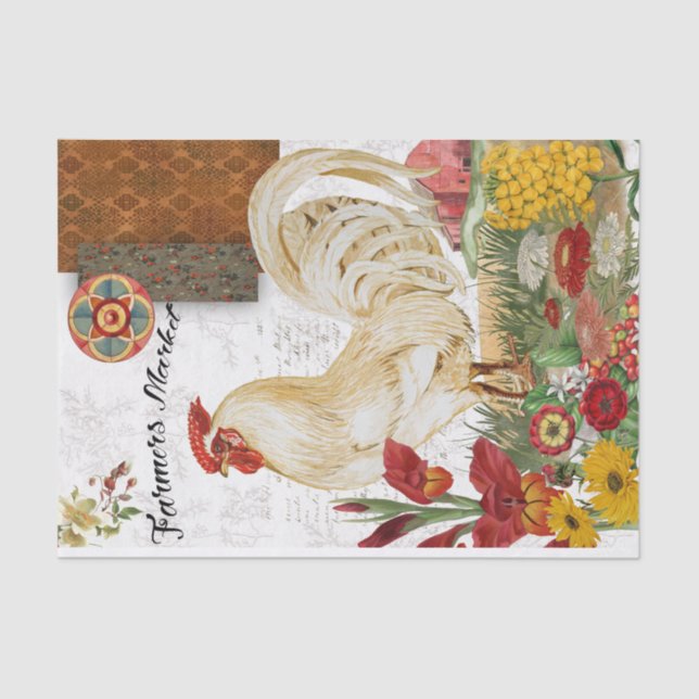 Farmers Market Chicken Tissue Paper (Front)