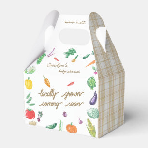 Farmers Market Colorful Vegetable Baby Shower Favor Box