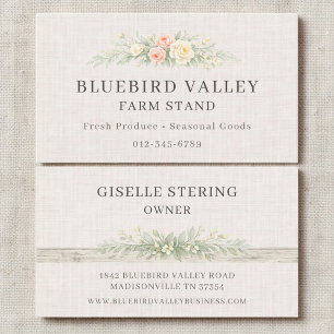 Farmers Market Country Shabby Chic Linen Business Card
