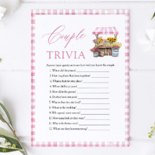 Farmers Market Couple Trivia Bridal Shower Game Invitation