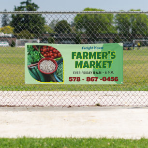 Farmer's Market Custom Outdoor Banner