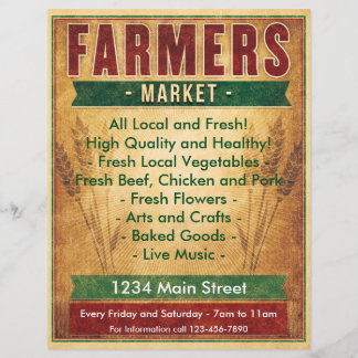 Farmers Market Eat Local Flyer