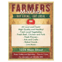 Farmers Market Eat Local Sign