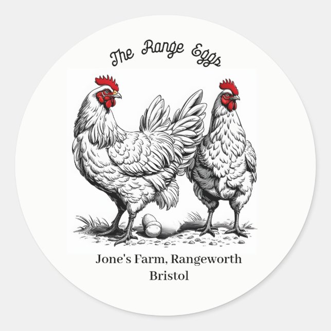 farmers market egg box Label  free range (Front)