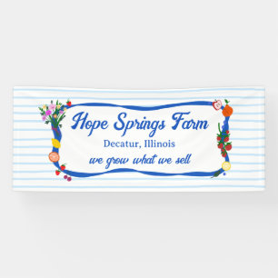 Farmers Market Farm Stand Hand-drawn CUSTOM Banner