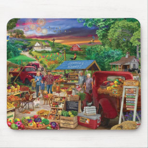 Farmer's Market Fine Art Mouse Pad