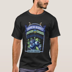 Farmers Market Fresh Gardening Farmers Market Blue T-Shirt