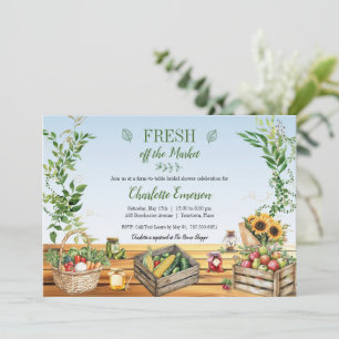 Farmers Market, Fresh off the Market Bridal Shower Invitation