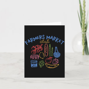Farmers Market Fruit Vegetable Aesthetic Foodie Card