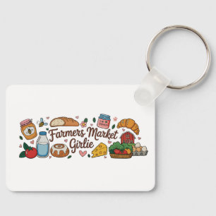 Farmers Market Girlie Girly Trendy Aesthetic Local Keychain