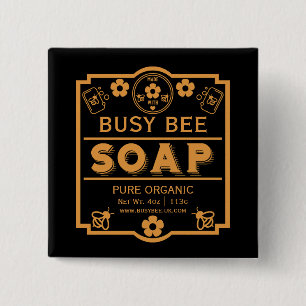 Farmers Market Honey Soap 2 Inch Square Button