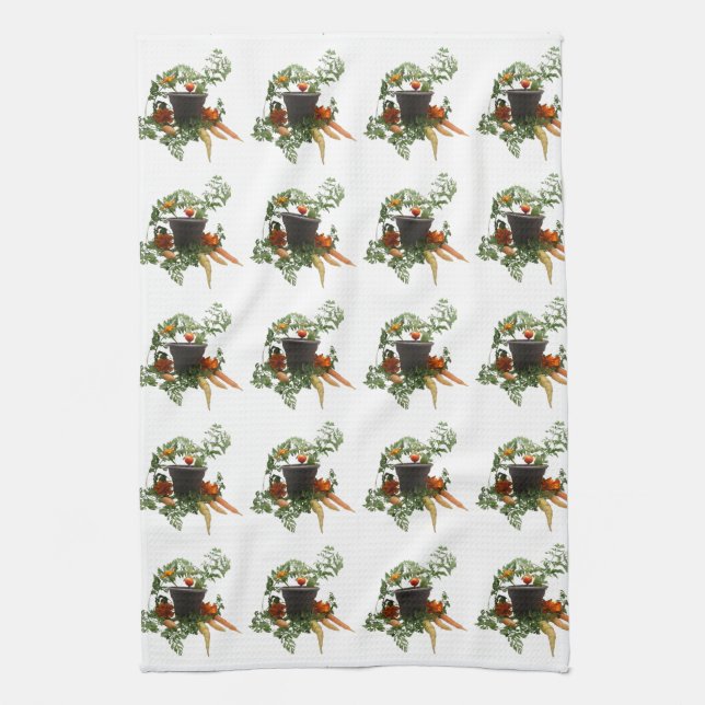farmers Market Kitchen Towel (Vertical)