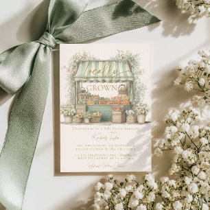 Farmers Market Locally Grown Baby Shower Invitation
