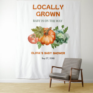 Farmers Market Locally Grown Baby Shower Tapestry