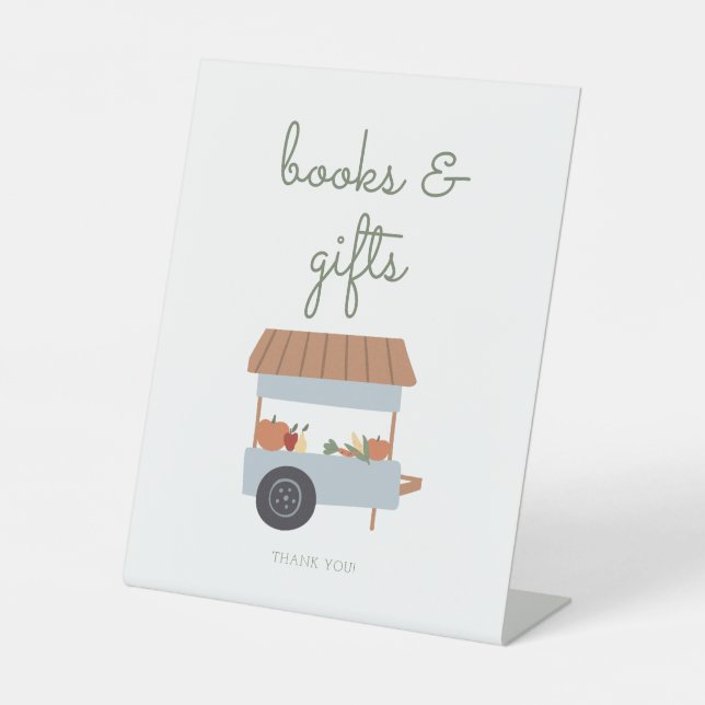 Farmers Market Locally Grown Books & Gifts Sign (Front)
