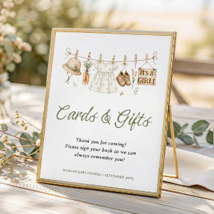 Farmers Market Locally Grown card gift baby shower Poster