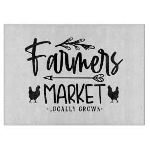 Farmers Market Locally Grown Cutting Board
