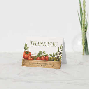 Farmers Market Minimalist Baby Shower Thank You Card