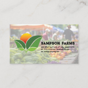 Farmers Market Nature Logo Business Card