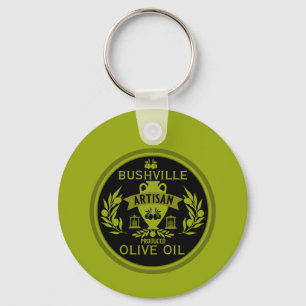 Farmers Market Olive Oil Keychain