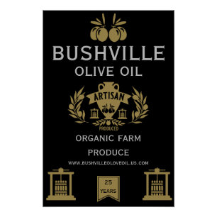 Farmers Market Olive Oil Poster