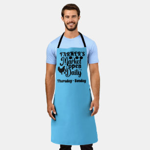 Farmers market open daily add Days color  Apron