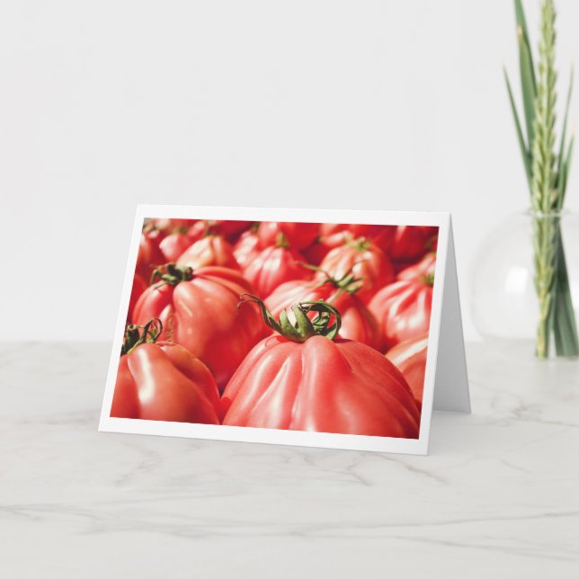 Farmer's Market Red Tomato Photography Kitchen Card (Front)