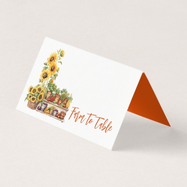 Farmers Market Sunflowers Standing Folded Card (Front)
