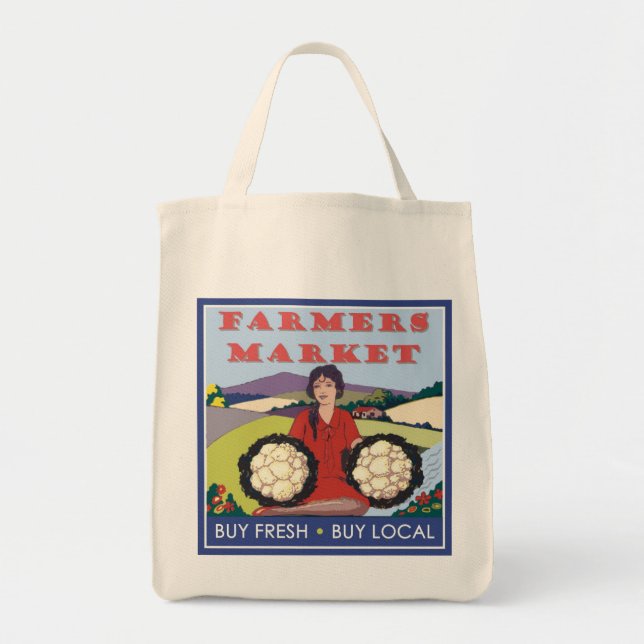 Farmers Market Tote Bag (Front)