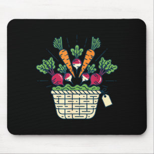 Farmers market vegetable basket carrots beets  mouse pad