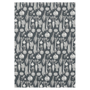 farmer's market vegetables black gunmetal tablecloth