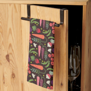 Farmers Market Vegetables Kitchen Towel