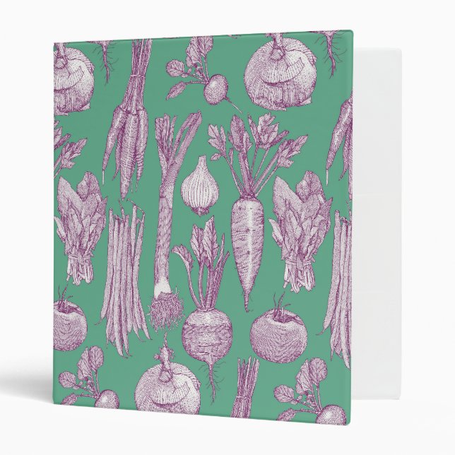 farmer's market vegetables purple peppermint binder (Front/Inside)