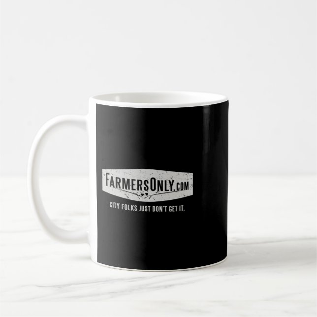 Farmers Only (white logo) Essential T-Shirt Coffee Mug (Left)