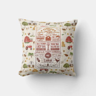 Farmers Prayer Farm Throw Pillow