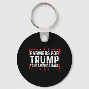 Farmers Tees - Farmers For Trump Take America Back Keychain