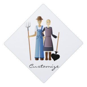 Farmer's Wife Queen of Spades Thunder_Cove Graduation Cap Topper