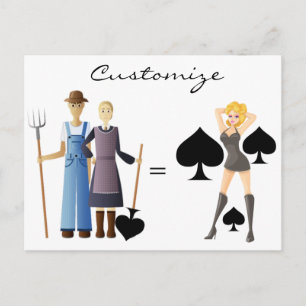 Farmer's Wife Queen of Spades Thunder_Cove Postcard