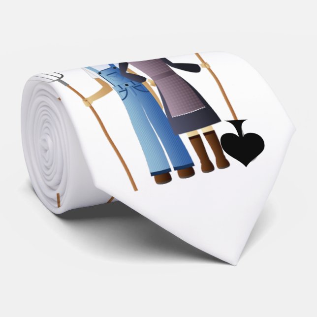 Farmer's Wife Queen of Spades Thunder_Cove Tie (Rolled)