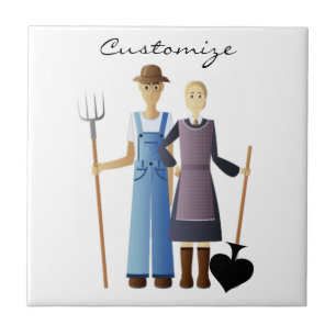 Farmer's Wife Queen of Spades Thunder_Cove Tile