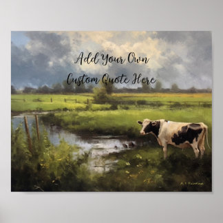 Farmhouse Aesthetic Pasture Customizable Quote Poster