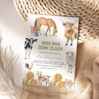 Farmhouse Animals Farm Birthday Party