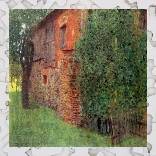 Farmhouse at Kammer by Gustav Klimt, Vintage Art Jigsaw Puzzle