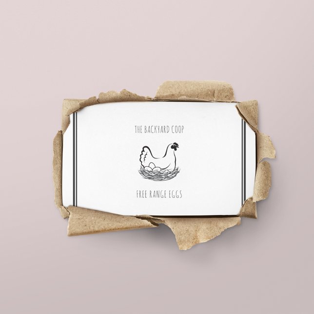 Farmhouse Backyard Chicken Eggs QR Code Business Card (Creator Uploaded)
