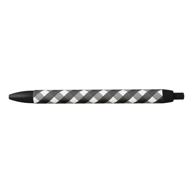 FARMHOUSE BLACK AND WHITE GINGHAM CHECK BLACK INK PEN (Front)