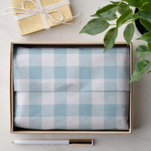 Farmhouse Blue Buffalo Check Tissue Paper